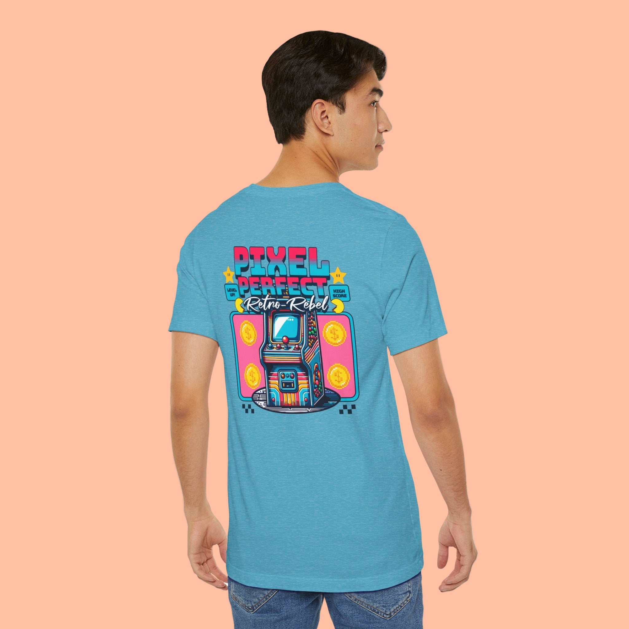Retro Arcade Unisex Shirt - Insert Coin to look Cooler, Pixel Perfect - Retro Rebel , Y2K Shirt , 80s 90s Gamer Tee