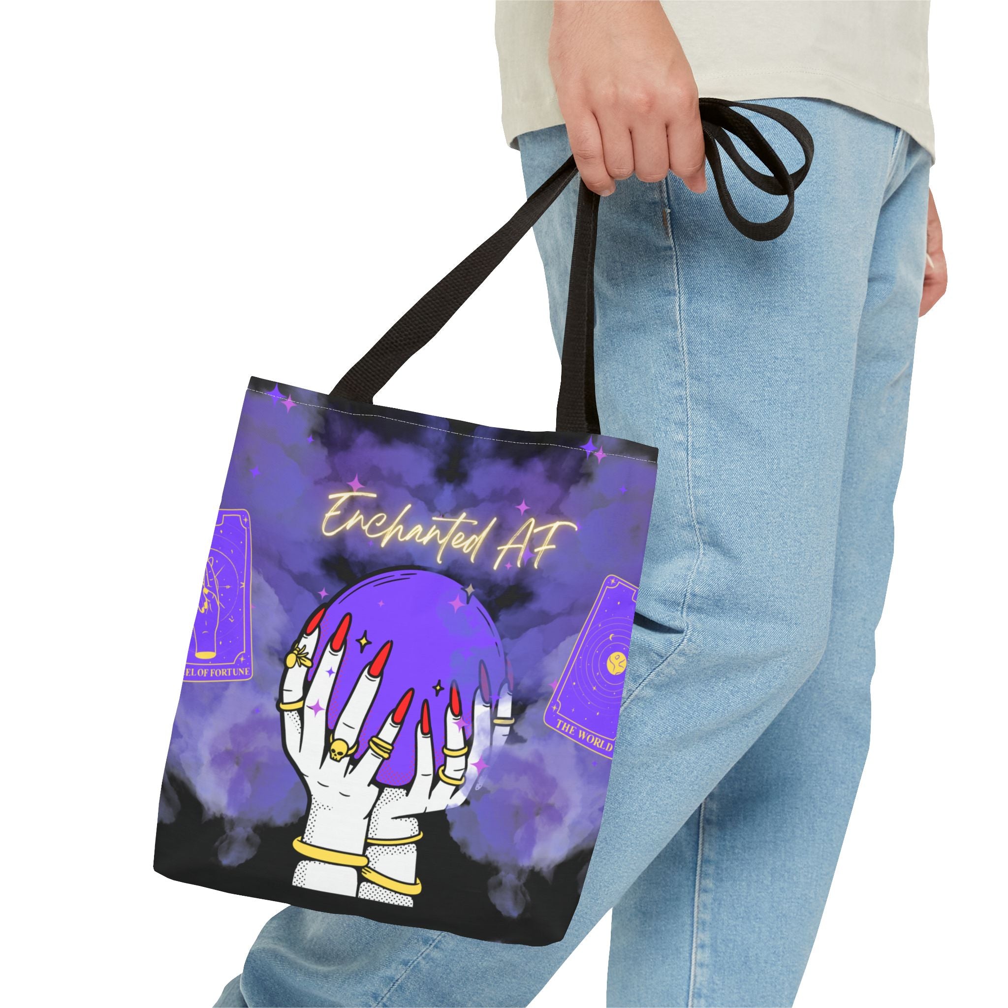 Enchanted AF Tote, Witchy handbag - Can not actually tell your future.