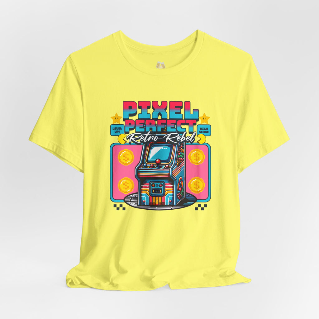 Retro Arcade Unisex Shirt - Insert Coin to look Cooler, Pixel Perfect - Retro Rebel , Y2K Shirt , 80s 90s Gamer Tee