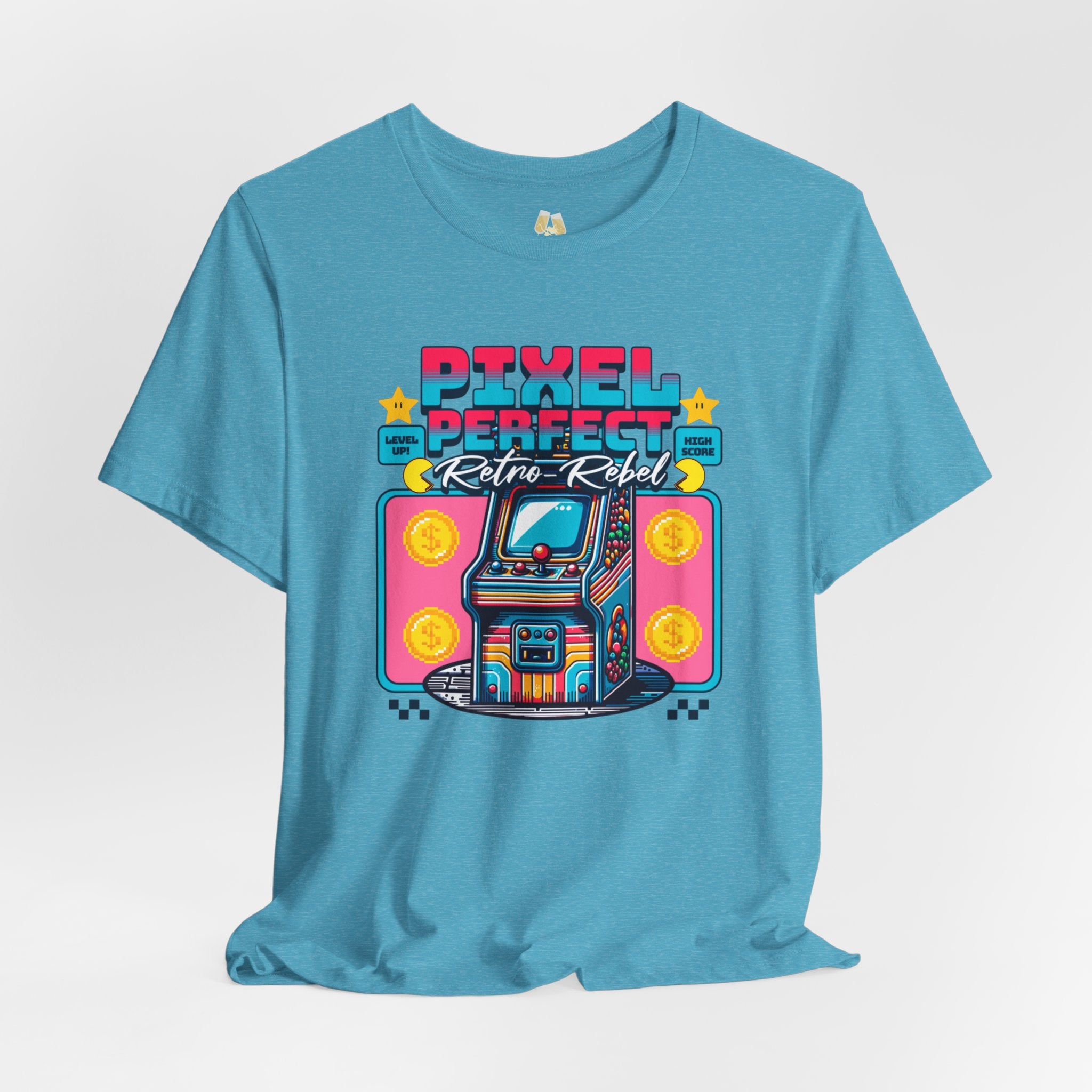 Retro Arcade Unisex Shirt - Insert Coin to look Cooler, Pixel Perfect - Retro Rebel , Y2K Shirt , 80s 90s Gamer Tee