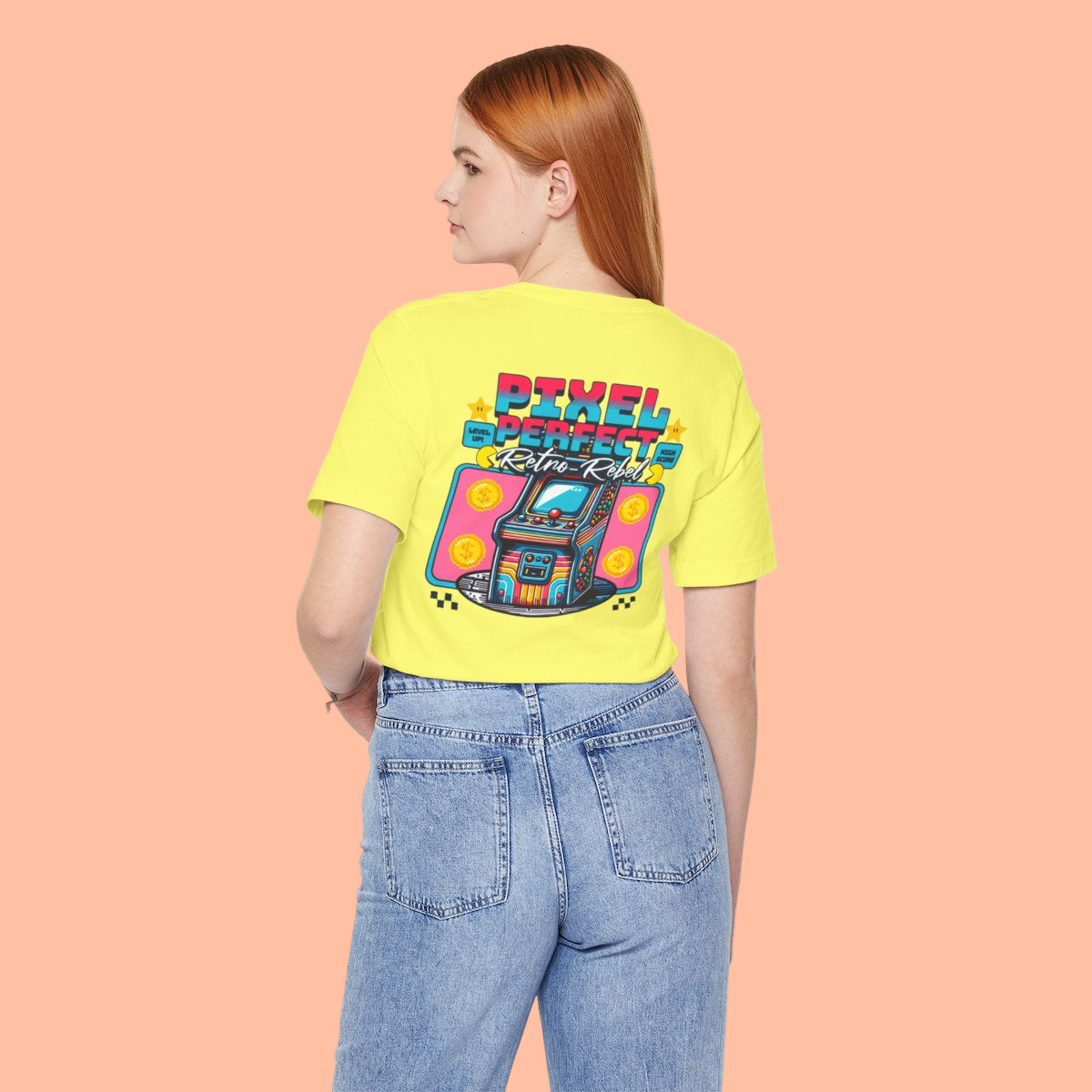 Retro Arcade Unisex Shirt - Insert Coin to look Cooler, Pixel Perfect - Retro Rebel , Y2K Shirt , 80s 90s Gamer Tee