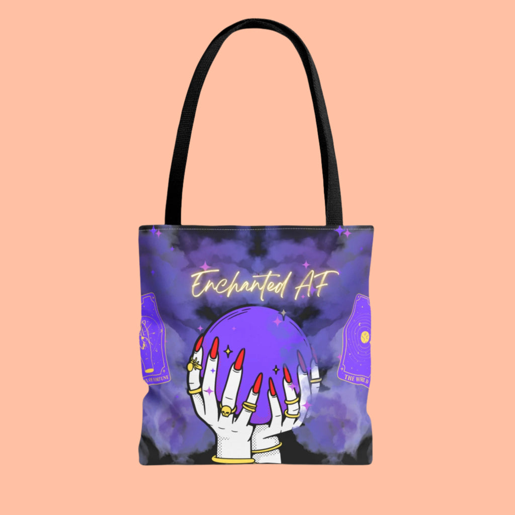 Enchanted AF Tote, Witchy handbag - Can not actually tell your future.
