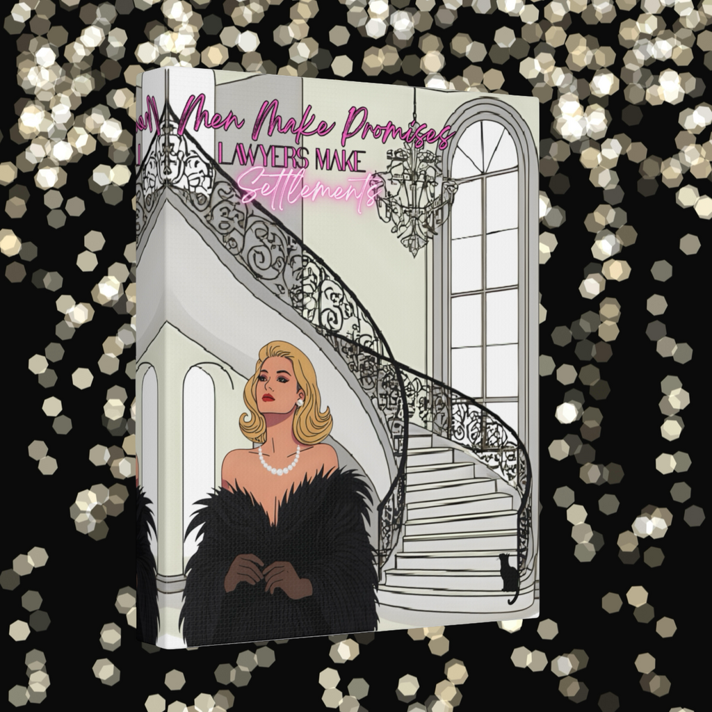 Men Make Promises , Lawyers Make Settlements - Chic Glam Canvas art print, Home Decor