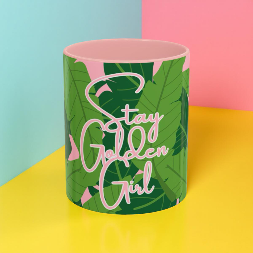 Stay Golden Girl Accent Coffee Mug 11oz