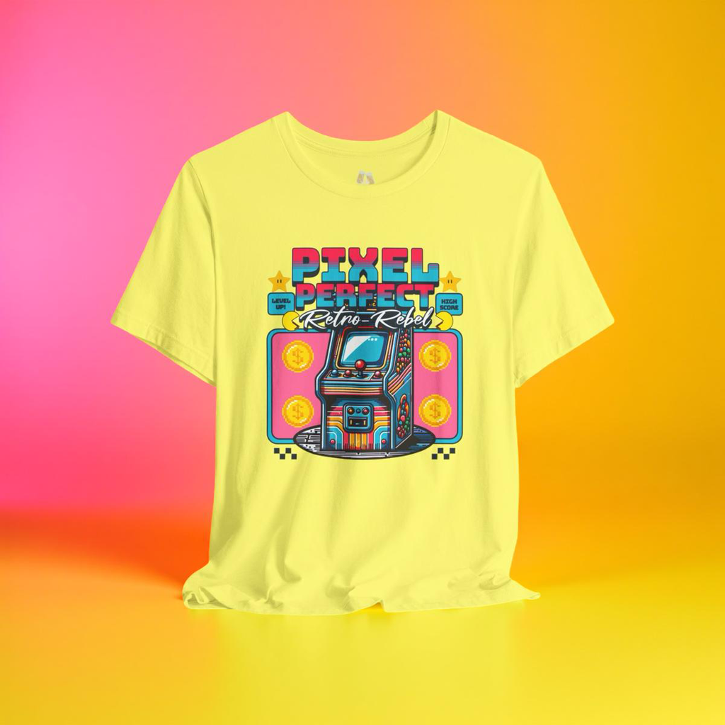 Retro Arcade Unisex Shirt - Insert Coin to look Cooler, Pixel Perfect - Retro Rebel , Y2K Shirt , 80s 90s Gamer Tee
