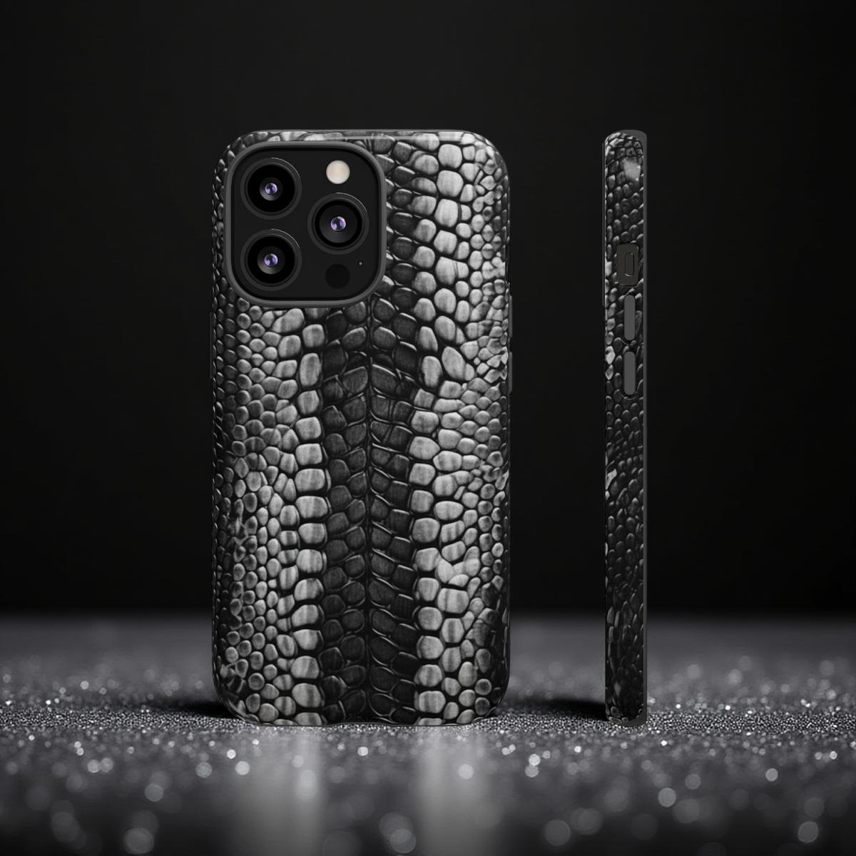 Sssleek & Dangerous - Black Snake Print Phone Case - iPhone 17 - Samsung Galaxy